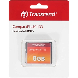 Карта памяти Compact flash CF Transcend 8GB 133X Ultra Speed, TS8GCF133