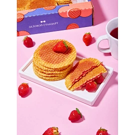 Вафли голландские Деловой Стандарт с клубничной начинкой 770 г