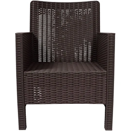 Кресло TDT коричневое (пластик)