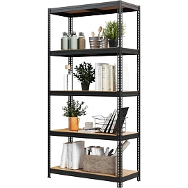 Стеллаж металлический Металл-Завод чёрный 5 полок 900x400x1800 мм