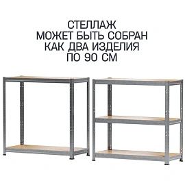 Стеллаж металлический Металл-Завод 5 полок 900x400x1800 мм фото Стеллаж металлический Металл-Завод 5 полок 900x400x1800 мм