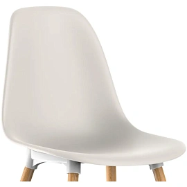 Стул обеденный Brava светло-бежевый (пластик, массив дерева)