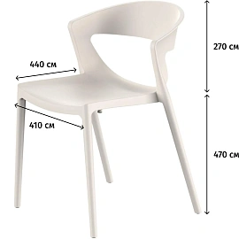 Стул обеденный Evok светло-бежевый (пластик)