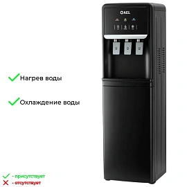 Кулер для воды AEL LD-AEL-815a чёрный (нагрев и охлаждение)