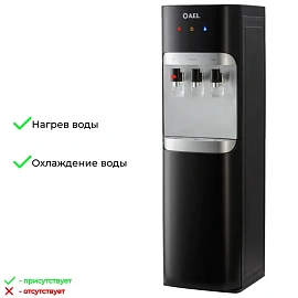 Кулер для воды AEL LD-AEL-808a чёрный (нагрев и охлаждение)