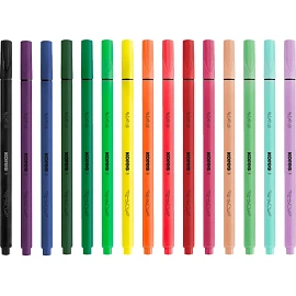 Фломастеры K-BEATS наб 15цв в коробке,пастель,неон.цв