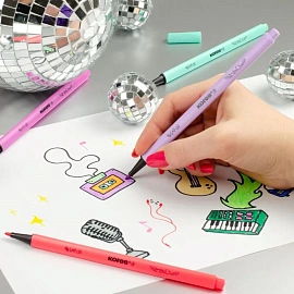 Фломастеры K-BEATS наб 15цв в коробке,пастель,неон.цв