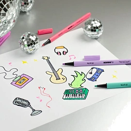 Фломастеры K-BEATS наб 15цв в коробке,пастель,неон.цв