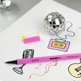 Фломастеры K-BEATS наб 15цв в коробке,пастель,неон.цв