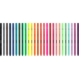 Фломастеры Kores K-beats 26 цветов с вентилируемыми колпачками