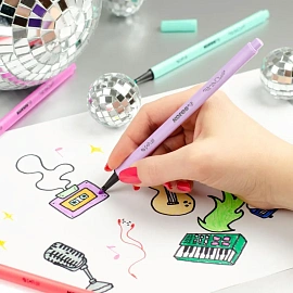 Фломастеры Kores K-beats 26 цветов с вентилируемыми колпачками