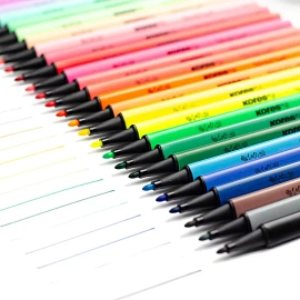 Фломастеры Kores K-beats 26 цветов с вентилируемыми колпачками