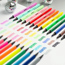 Фломастеры Kores K-beats 26 цветов с вентилируемыми колпачками