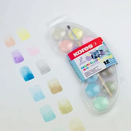 Краски акварельные Kores Akuarellos mini 12 цветов