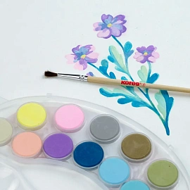 Краски акварельные Kores Akuarellos mini 12 цветов