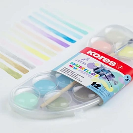 Краски акварельные Kores Akuarellos mini 12 цветов