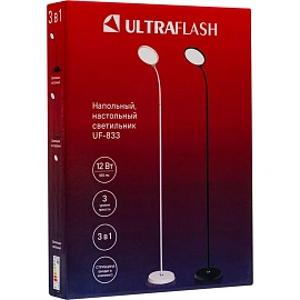 Светильник Ultraflash UF-833 C02 черн (LED напольн., 12Вт, 3 в1)