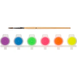 Краски по ткани Луч 6 цветов флуоресцентные