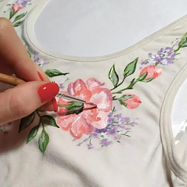 Краски по ткани Луч 6 цветов флуоресцентные