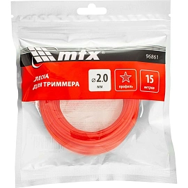 Леска (корд) для триммера MTX звезда 2 мм х 15 м (96861)