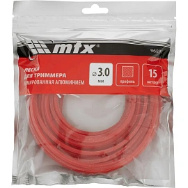 Леска (корд) для триммера MTX квадратная 3 мм х 15 м (96891)