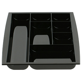 Настольная подставка СТАММ "Field", пластиковая, черная фото Настольная подставка СТАММ "Field", пластиковая, черная