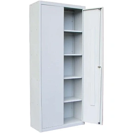 Шкаф металлический архивный МПИ-426(800) 1880х800х350 4 полки замок RAL7035 фото Шкаф металлический архивный МПИ-426(800) 1880х800х350 4 полки замок RAL7035