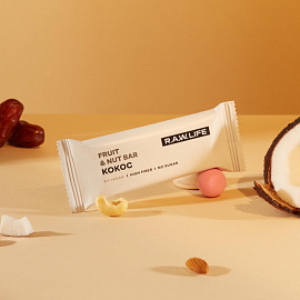 Батончик R.A.W.Life кокос (15 батончиков по 47 г)