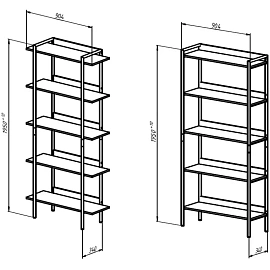 Стеллаж Комус Онега-9 (дуб вотан, 904х337х1950/1960) фото Стеллаж Комус Онега-9 (дуб вотан, 904х337х1950/1960)