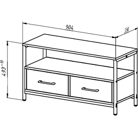 Тумба Комус Онега-11 (дуб вотан, 904х350х495/505)