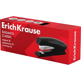 Степлер Erich Krause Elegance Classic до 20 листов чёрный (скобы №10, с антистеплером, артикул производителя 2167)