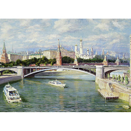 Календарь настенный 3-х блочный квартальный 2026 год Очарование Москвы 34x82 см