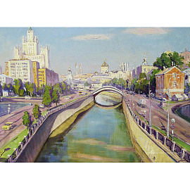 Календарь настенный 3-х блочный квартальный 2026 год Очарование Москвы 34x82 см