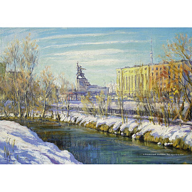 Календарь настенный 3-х блочный квартальный 2026 год Очарование Москвы 34x82 см