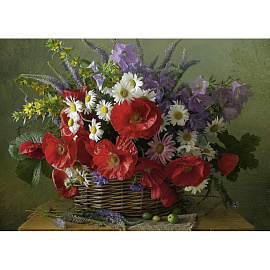 Календарь настенный 3-х блочный 2026 Букеты 340х820мм, 4 постера