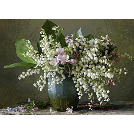 Календарь настенный 3-х блочный 2026 Букеты 340х820мм, 4 постера