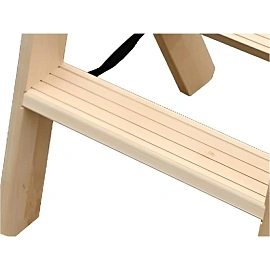 Стремянка деревянная двусторонняя с широкими ступенями 2х2 ступени