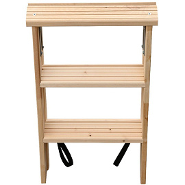 Стремянка деревянная двусторонняя 2х3 ступени Алюмет (WDS3203)