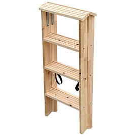 Стремянка деревянная двусторонняя 2х4 ступени Алюмет (WDS3204)