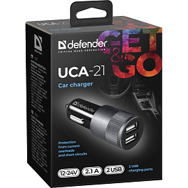 Зарядное устройство Defender ЗУ UCA-21 USB (83821)