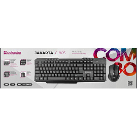 Комплект беспроводной клавиатура и мышь Defender Jakarta C-805 (45804)