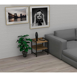 Тумба прикроватная Комус Мебель Онега-12 (дуб вотан, 425х350х500 мм)