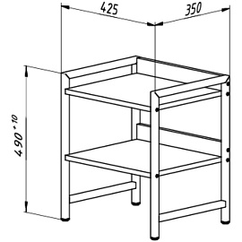 Тумба прикроватная Комус Мебель Онега-12 (дуб вотан, 425х350х500 мм)
