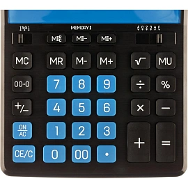 Калькулятор настольный Deli EM888A 12-разрядный чёрный 208x162x32 мм