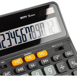 Калькулятор настольный Deli EM999 12-разрядный чёрный 210x160x36 мм