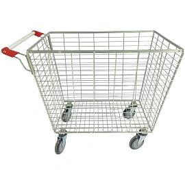 Тележка - корзина покупательская SM_CD3 СБРЦЗП красный пластик 300 л