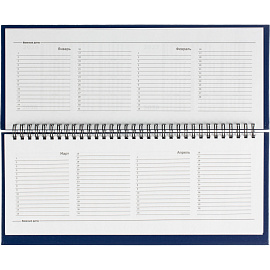 Планинг датированный 2026, Выбор есть, 130x305, 64л, бумвинил синий
