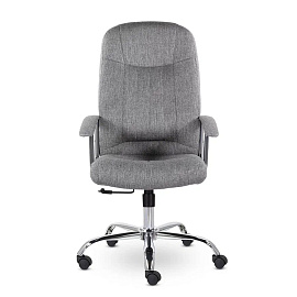 Кресло офисное "Бостон", CH-277, хром, ткань, серый (M-02)