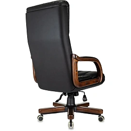 Кресло VB_ Бюрократ T-9932Walnut черный эко.кожа крестов. металл/дерево