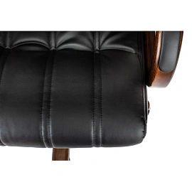 Кресло VB_ Бюрократ T-9932Walnut черный эко.кожа крестов. металл/дерево